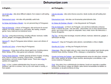 Tablet Screenshot of dehumanizer.com